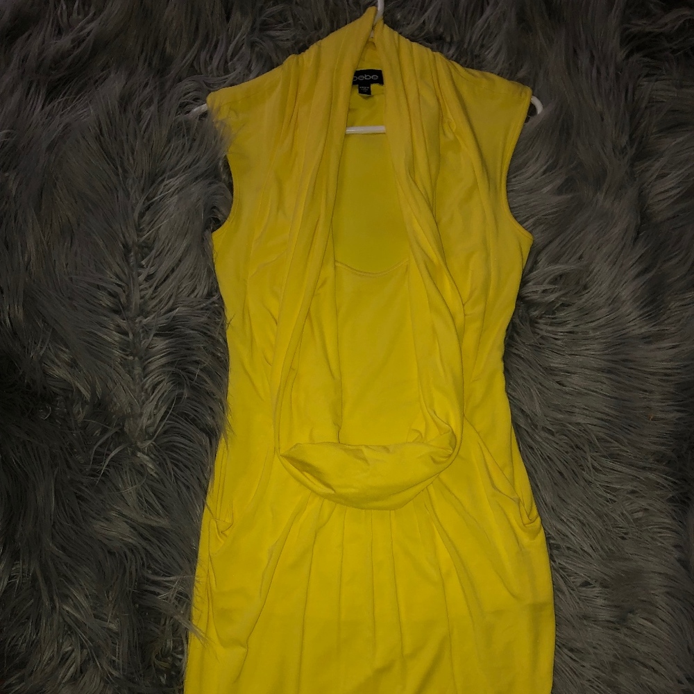 Yellow BEBE Summer/Work dress